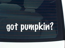 got pumpkin? CAR DECAL BUMPER STICKER VINYL FUNNY JOKE WINDOW