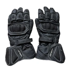 Cortech Men's Scarab Winter Padded Black Leather Motorcycle Gloves