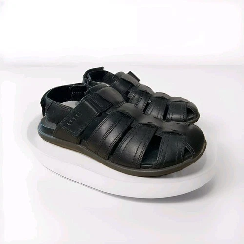 Sandali da pescatore Ecco Chander in pelle con cinturino regolabile nuovi senza scatola da uomo taglia 41 US7 5