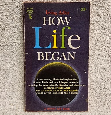 How Life Began by Irving Adler 1959 First Signet Key Paperback Edition