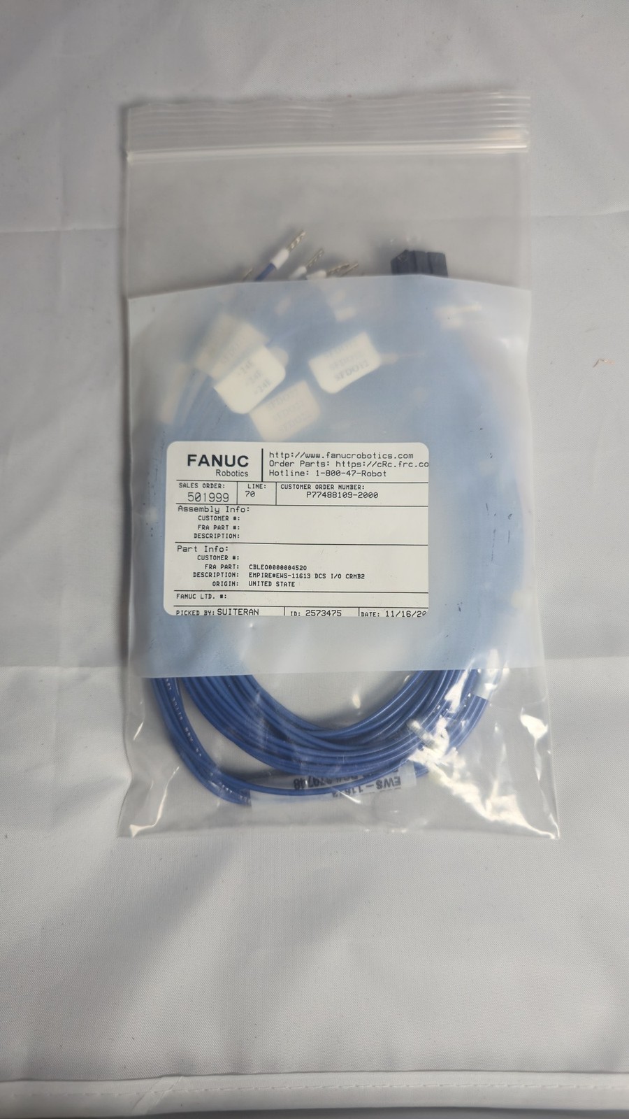 NEW FANUC DCS Safe I/O CRMB2 Cable Harness Kit EWS-11613 CBLE00000004520