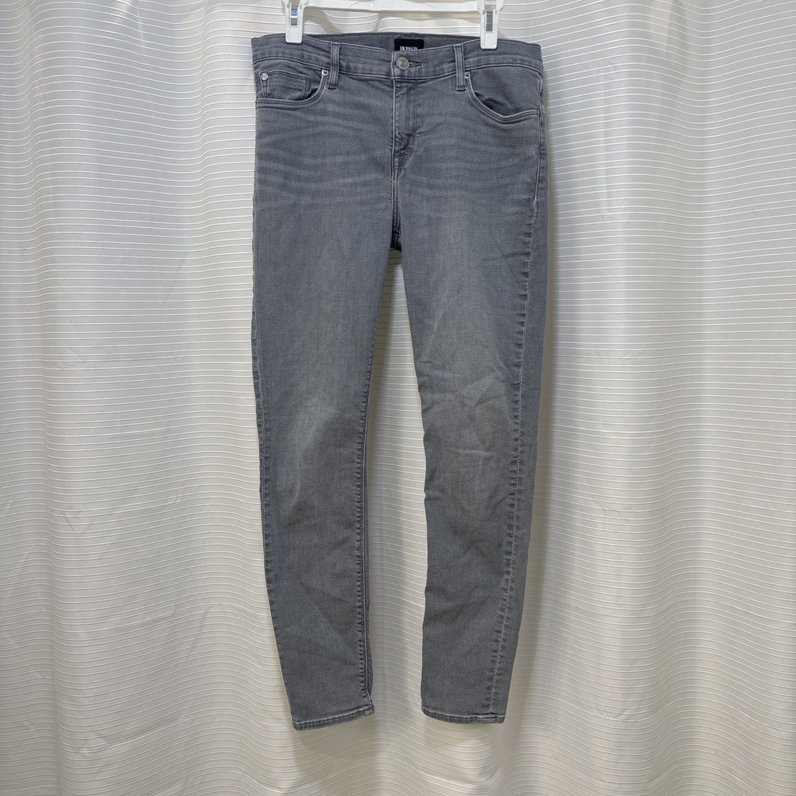HUDSON KRISTA SUPER SKINNY SZ 30 WOMENS GRAY JEANS EUC LOS ANGELES LA RARE DENIM