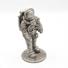 Fort Pewter Astronaut Figurine Vintage NASA Space Moon Walker Metal Statue 4in