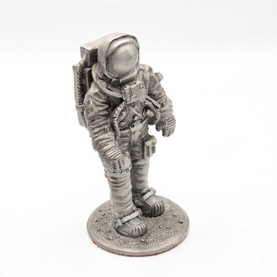 Fort Pewter Astronaut Figurine Vintage NASA Space Moon Walker Metal Statue 4in
