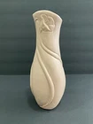 Vtg Van Briggle Art Pottery in Dusty Coral Matte Glaze with Calla Lily Motif 9”