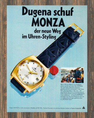 Dugena Monza - Reklame Werbeanzeige Original-Werbung 1968