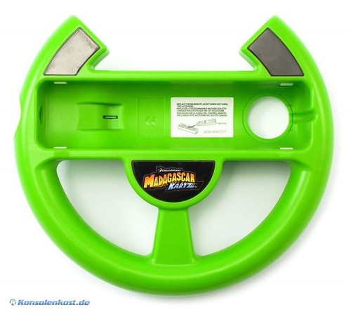 Wii - Controller Aufsatz: Lenkrad / Racing Wheel #Madagascar Kartz