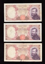 BANCONOTE DIECIMILA 10000 LIRE MICHELANGELO DECRETI DIVERSI REPUBBLICA ITALIANA