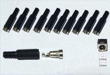 250 pack 2.5mm x 5.5mm female DC power plug connectors for CCTV security camera