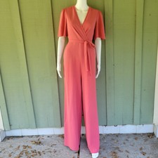 DONNA MORGAN Salmon Jumpsuit w/ tie belt 6