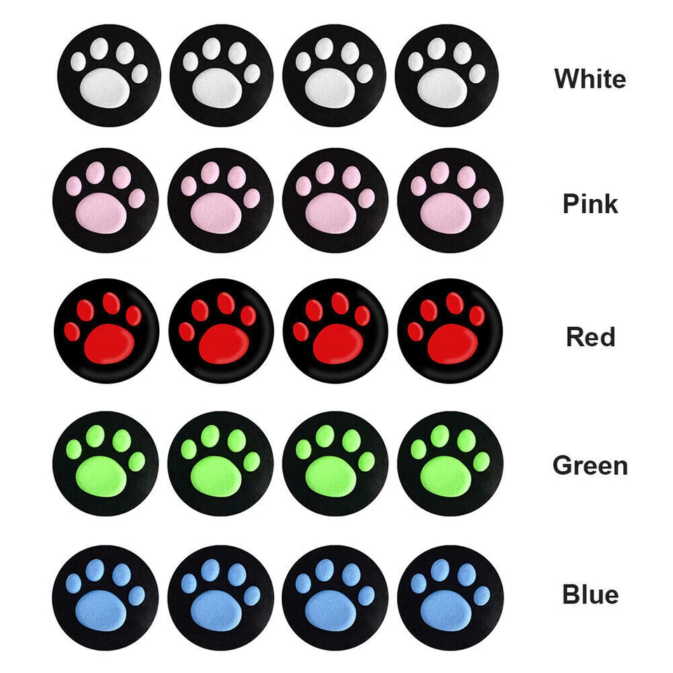 100 x Grip Cap Cover Thumb Stick For PS5 PS4 PS3 Xbox 360 One Cat Paw Claw - Image 2 of 4