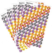 5 Sheets MINI ZOO ANIMAL Scrapbook Stickers Giraffe Zebra Rhino Lion