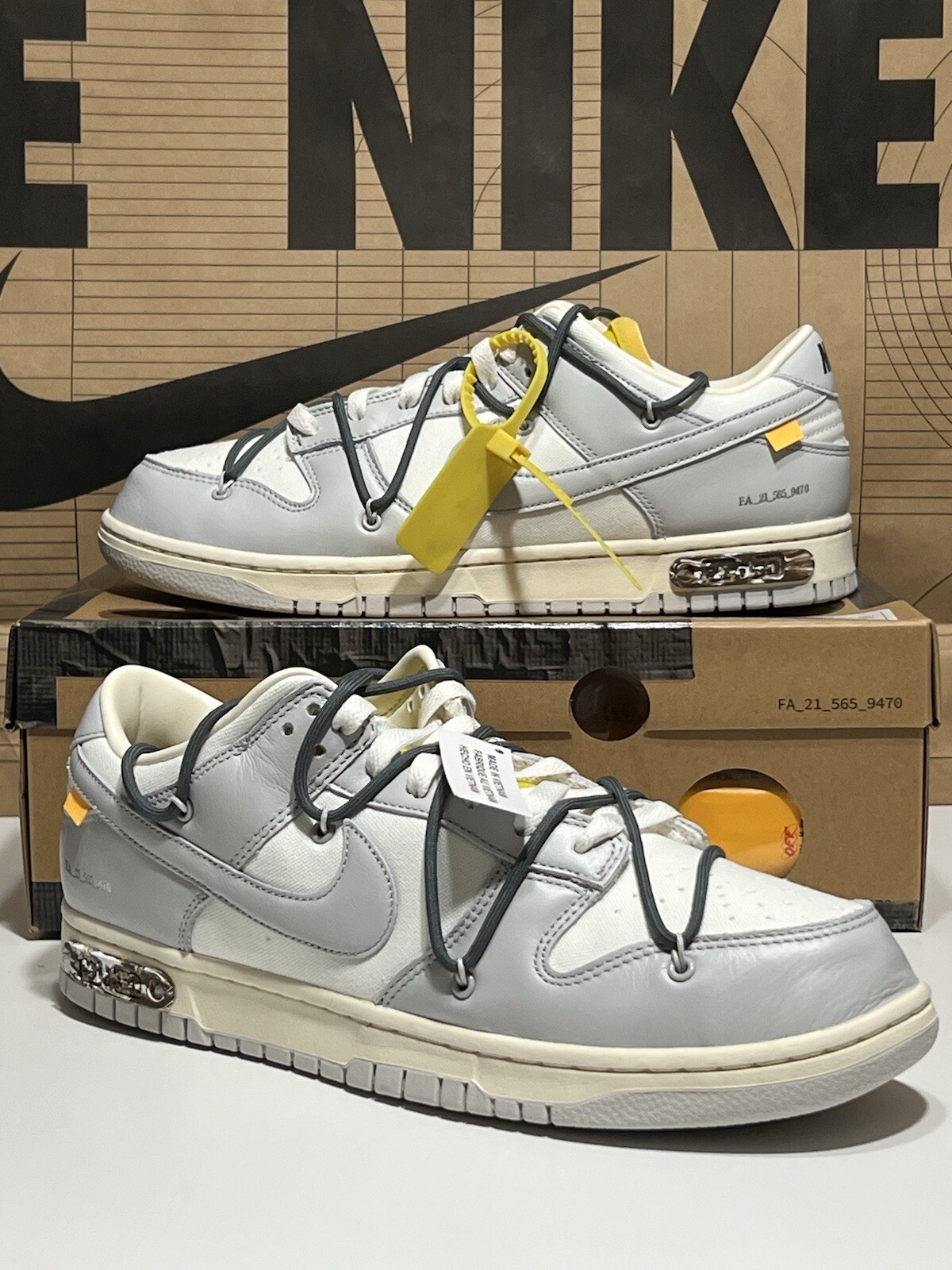 OFF WHITE X NIKE Nike Off White x Dunk Low ""Lotto 41 di 50"" DM1602 105 da uomo taglia 12 DS OG ALL