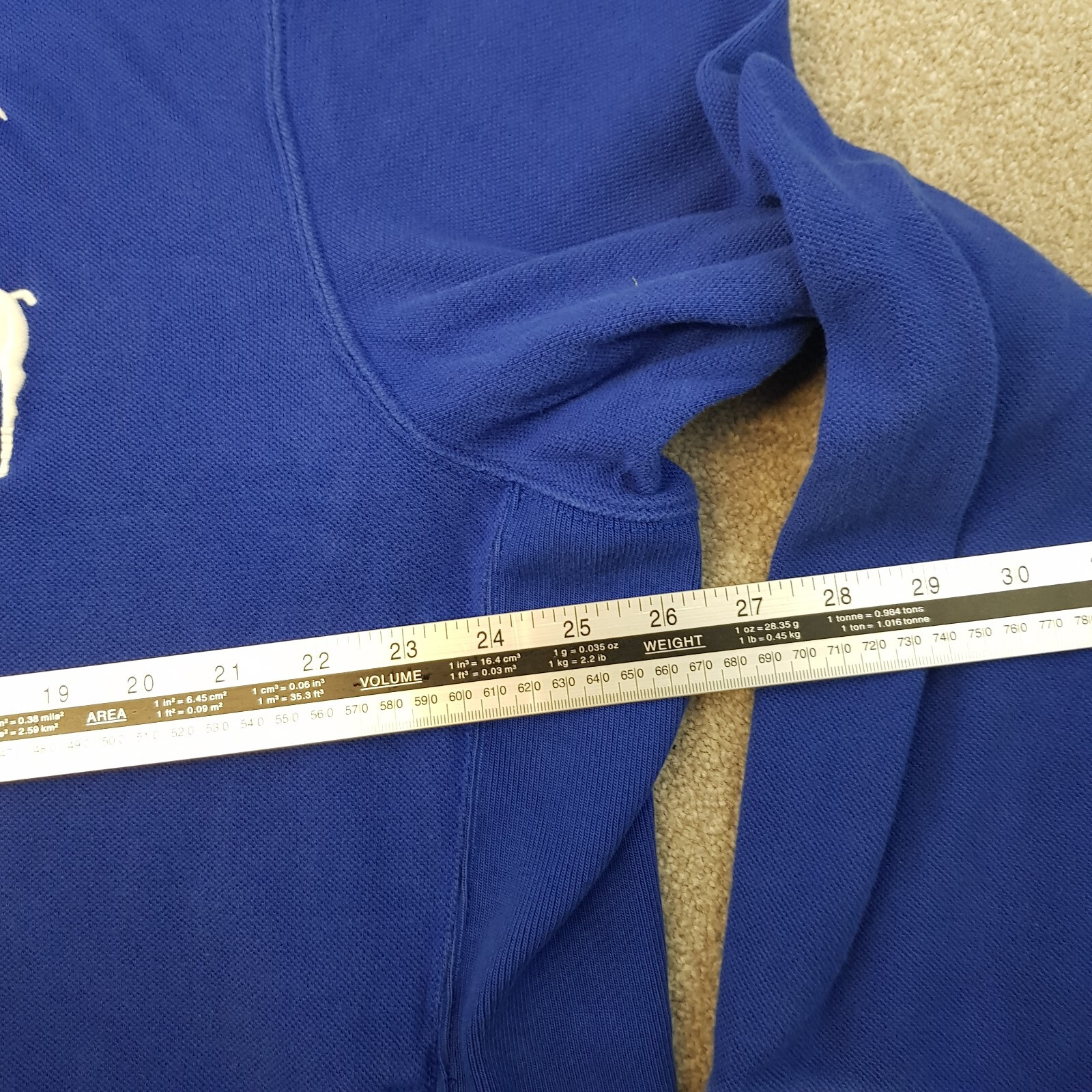 Polo Ralph Lauren Uomo Giacca 2XL XXL Blu Italia Felpa Zip Y2K Vintage Big Pony