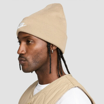 Nike Sportswear Peak Futura Beanie Taupe Beige Brown One Size