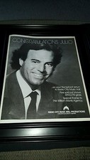 Julio Iglesias Rare Radio City Music Hall Concert Promo Poster Ad Framed!