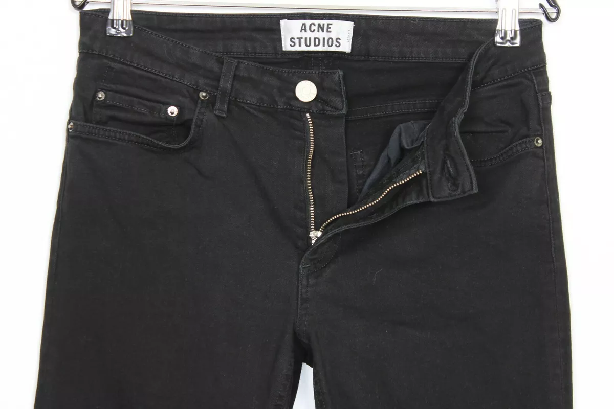 ACNE STUDIOS SKIN 5 BLACK Slim Skinny Stretch Jeans Women Size W30