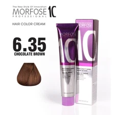 MORFOSE 10 HAIR COLOR CREAM 6.35 CHOCOLAT BROWN 3.38OZ M1035OZ635