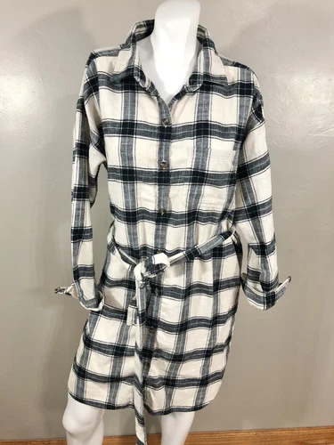 American Eagle AE Flannel Dress Button Down Plaid Size M