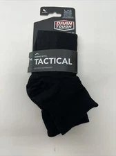 DARN TOUGH T4093 Black Large Tactical Midweight Merino Wool 1/4 Socks Light
