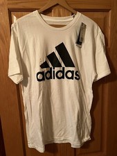 NEW Adidas T-Shirt The Go-To Tee Men's Size Large Casual T-Shirt White Black