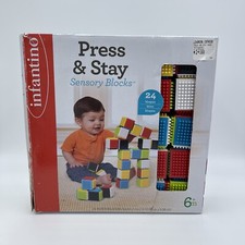 Infantino Press  Stay Sensory Blocks 24 Blocks - Full Set Toy Toddler Learn