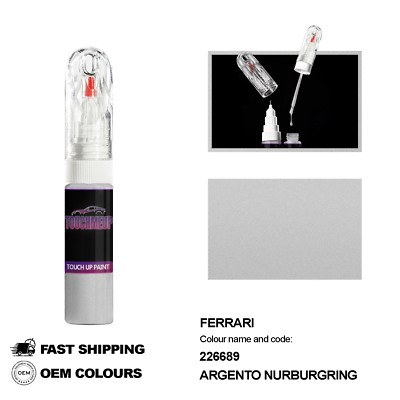 FÜR FERRARI ARGENTO NURBURGRING 226689 Touch Up Lackstift Pinsel Fix Kit Kratzer