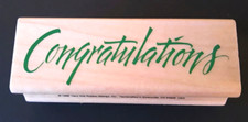 RUBBER STAMP: "Congratulations" greeting for--letters/cards/crafts...