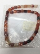 Natural RED AGATE OVAL BARREL BEADS 10 x 8 mm - 15" Strand B/C grd - sealed NIP