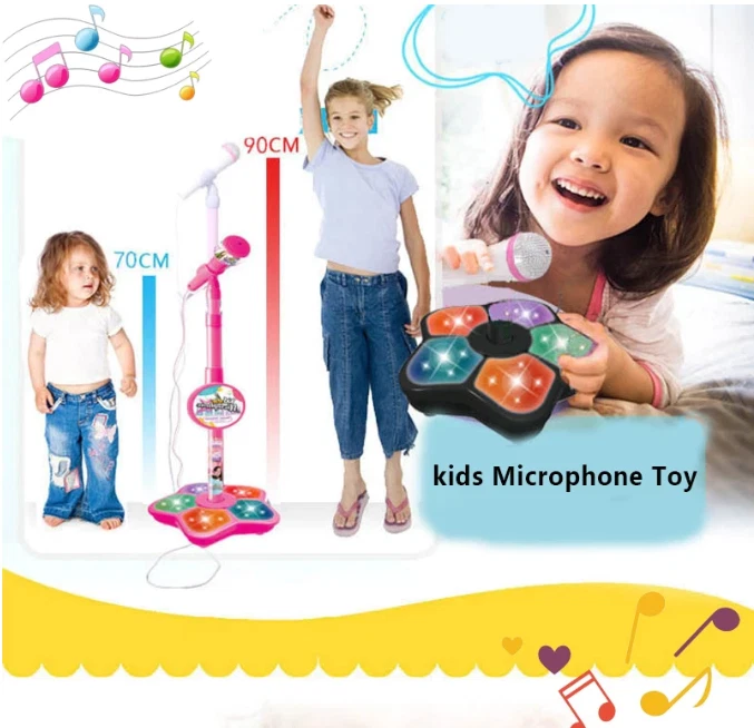 Maquina De Karaoke Para Ni os Micr fono Soporte Con Luces Juguetes