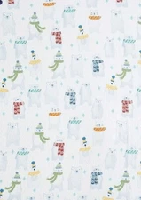 Pottery Barn KIDS Polar Bear Fitted Crib Sheet  Organic Flannel Cotton BABY NEW