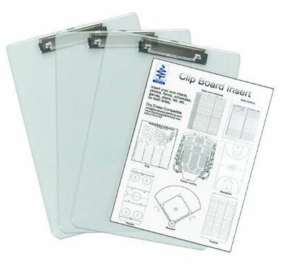 Insert Clipboard,See-Thru 3 Pack, Transparent, Insert Documents You Need To See Quickly Between The Transparent Acrylic Sheets For Quick Reference. Both Sides Remain Visible. Dry Erase Compatible (869851000016)