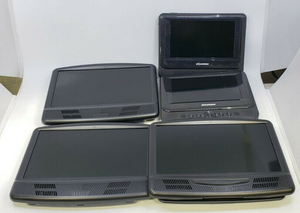 Lot of 4 Sylvania & RCA Portable DVD Player [SCREENS ONLY]™