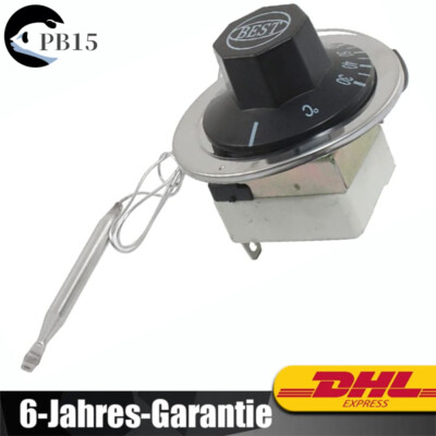 Regelthermostat Temperaturschalter Kapillar Thermostat NC AC 250V 16A 30-110°C