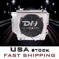 3row Alu Radiatorshroudfan Fit 1987-2006 Jeep Wrangler Yj Tj L4l6 At Mt 2101