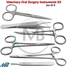 Animals General Surgery Kit Suture Forceps & Scissors Surgical Veterinary Tools