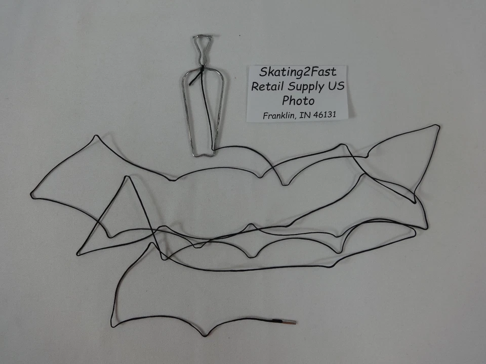 Metal Squeeze-E-Clip w/6' Black Cotton Barbed Cord Ceiling Tile Grid Track Hook - Image 2 of 4