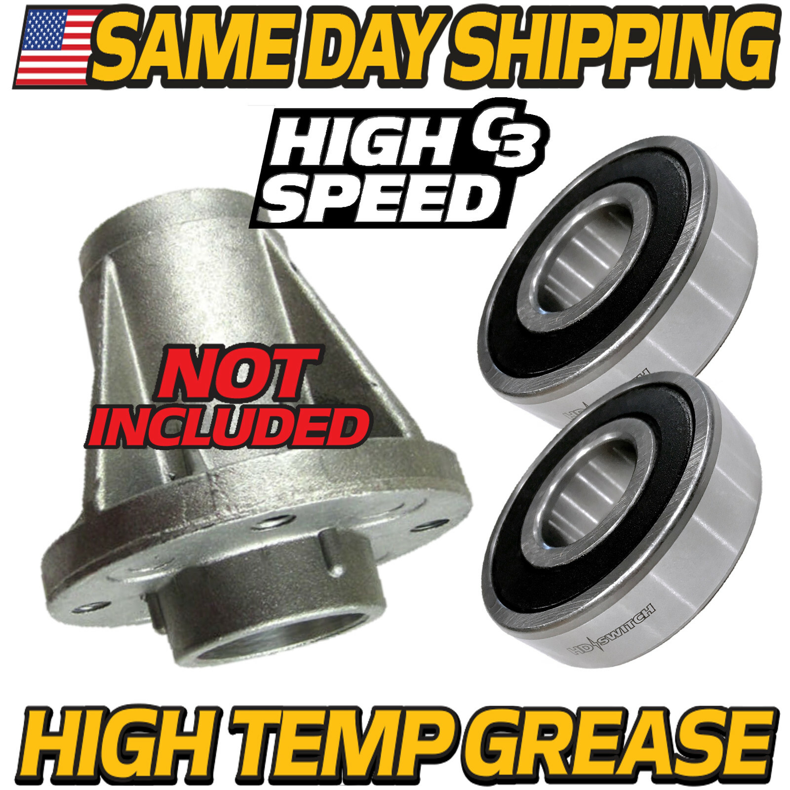(2 Pack) 114568 Spindle Bearing Fits Toro TimeCutter ZX480 Z480 260 XT
