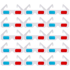 40PCS Universal Anaglyph 3D Movie Game Eyeglasses Paper Anaglyph 3D Glasses