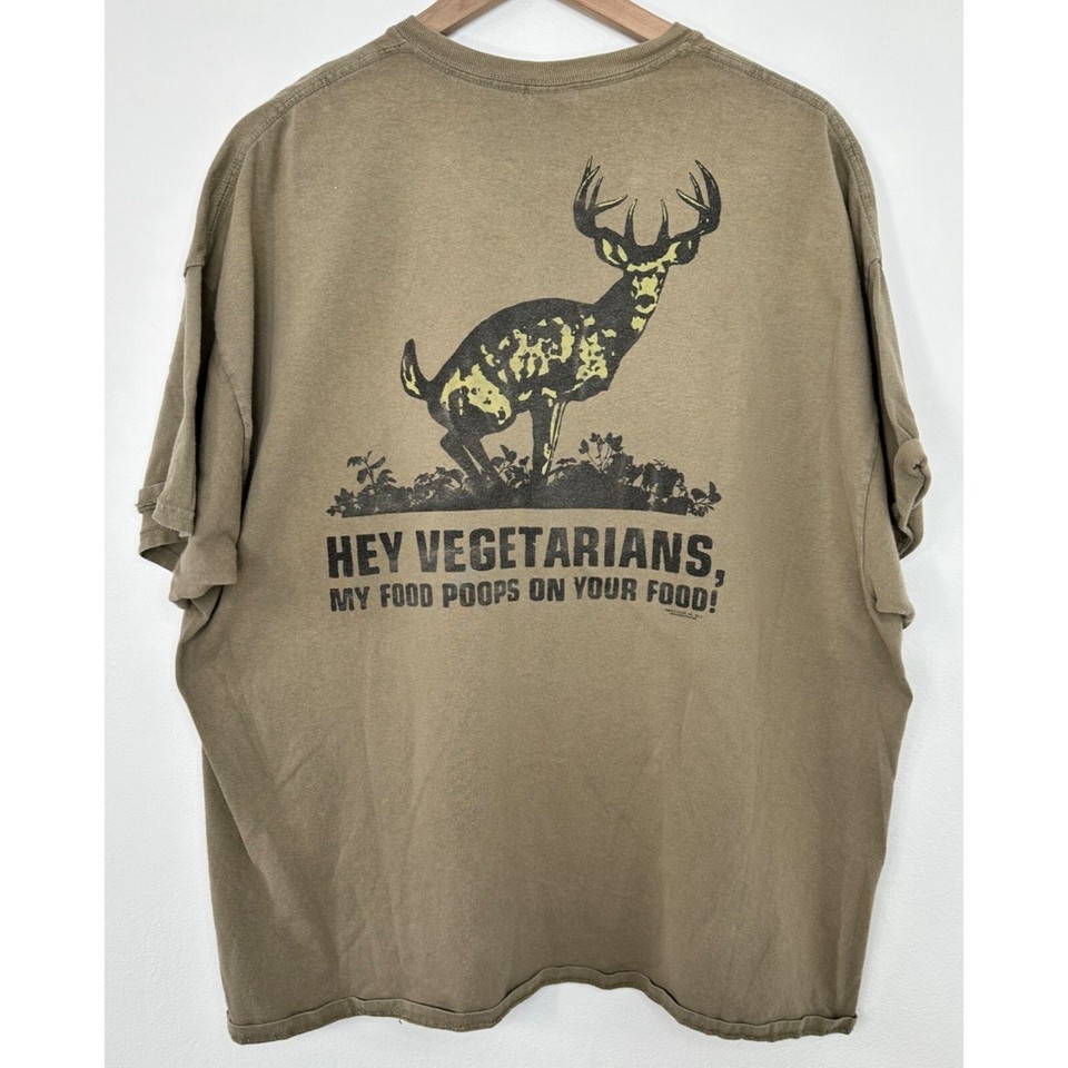 Buck Wear Graphic TShirt Mens 2XL Brown Short Sleeve Deer Hunting