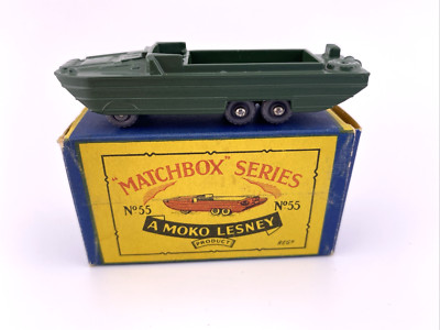 Matchbox RW 55A  D.U.K.W Mint ''Graue Räder In ''B3'' Originalbox  Moko Lesney