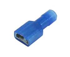 100Pcs 1/4" Fully Insulate Female Electrical Spade Crimp Connector Terminal Blue