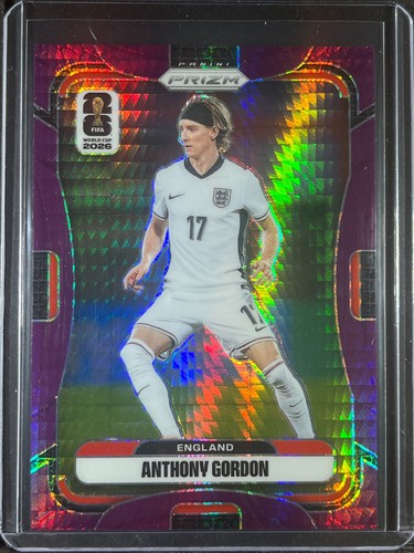 2026 Panini Soccer Prizm World Cup Anthony Gordon Purple Hyper /299 #105 England