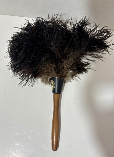 VTG Ostrich Feather Duster (Texas Feathers Inc.) Wood Handle Home Decor Country
