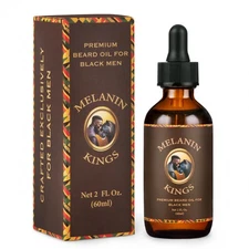 Melanin Kings Beard Oil for Black Men - Specialized formula for Black Men - W...