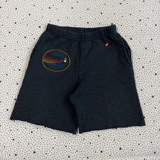 Aviator Nation Sweat Shorts Youth 12 Heather Gray Rainbow Vail Logo Ski Preppy