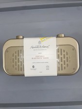 Portable Brass Finish AM/FM Bluetooth Radio - Hearth  Hand with Magnolia