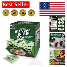 Delicious Zero Calorie Stevia Sweetener - Perfect for Drinks Cooking, 200 Pack