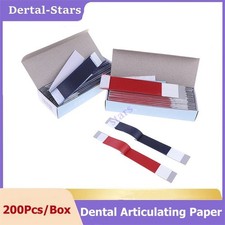 200 Sheets Dental Articulating Papers Double Sided Strips Teeth Care Red/Blue