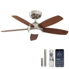 Ceiling Fans with Lights, Low Profile Ceiling Fan with Remote and APP Control...